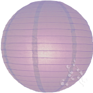 Lavender even ribbed Chinese paper lantern