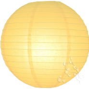 14 inch light yellow paper lanterns