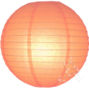 Small peach paper hanging lantern