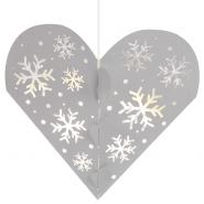 Silver Snowflake Wedding Heart Lanterns