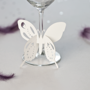 Flutterby Wedding name cards butterfly