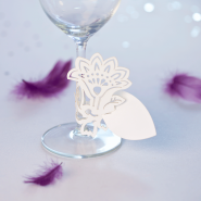 Flower wedding name card decoration