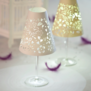 White floral Glass Shade