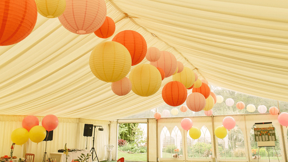 Geoff and Victoria’s Boho Wedding Lanterns at Rookwood House