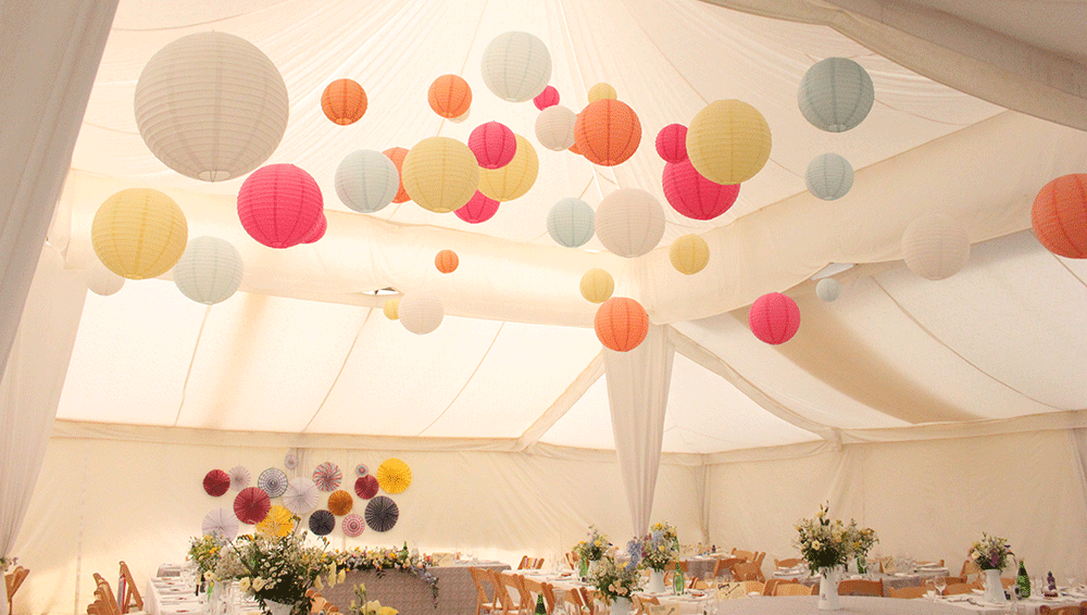 pastel paper lanterns