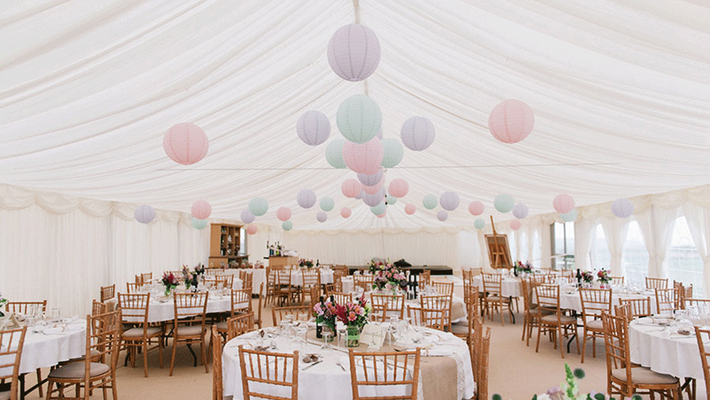 pastel paper lanterns
