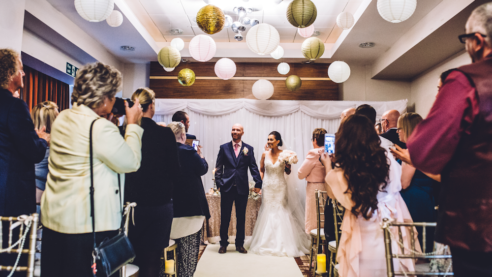Gold wedding lanterns