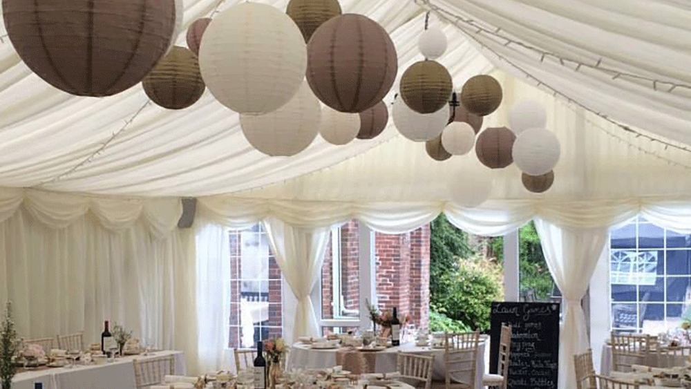 Gold paper lanterns