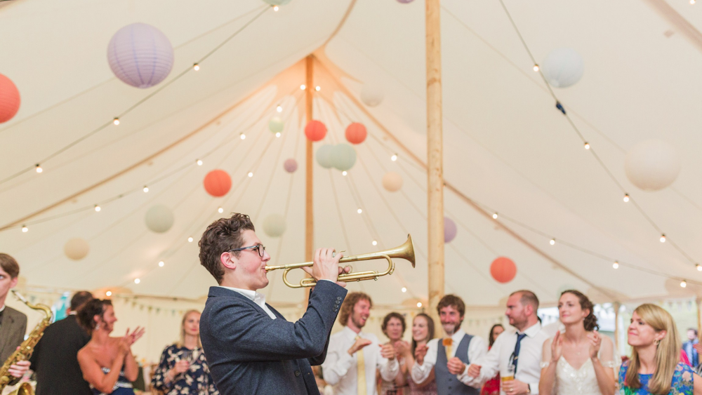Illuminated paper lanterns canopy