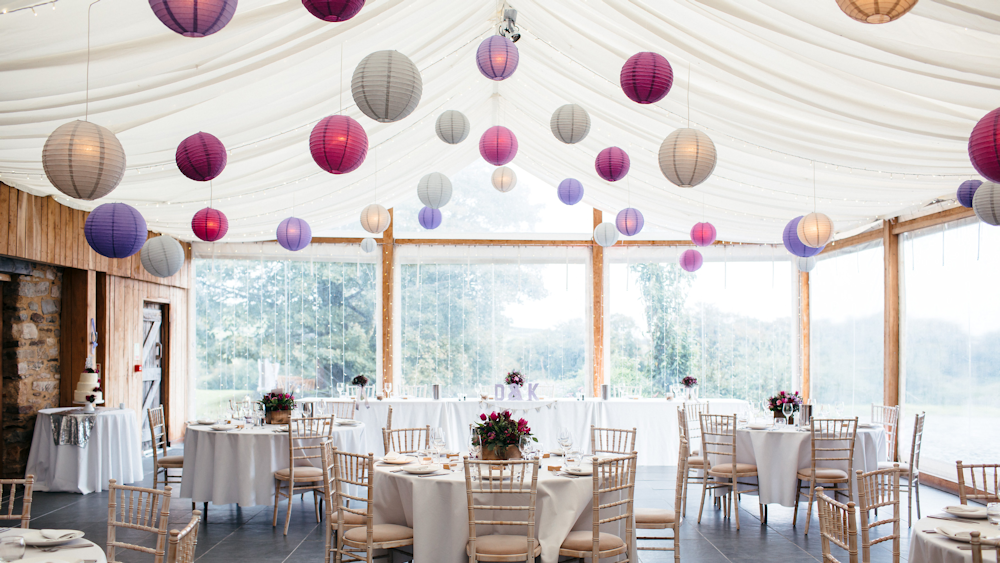 Coloured lanterns at Trevenna