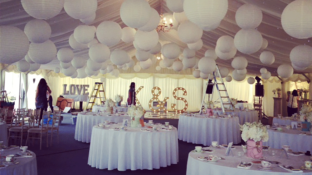 Wedding Angel white lanterns