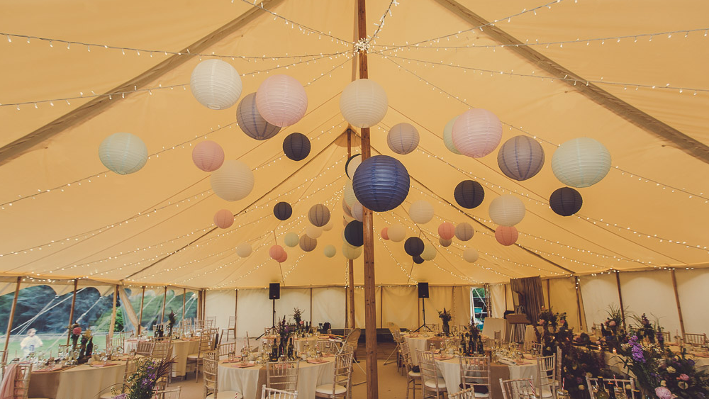Mark and Charlotte's Petal marquee lanterns