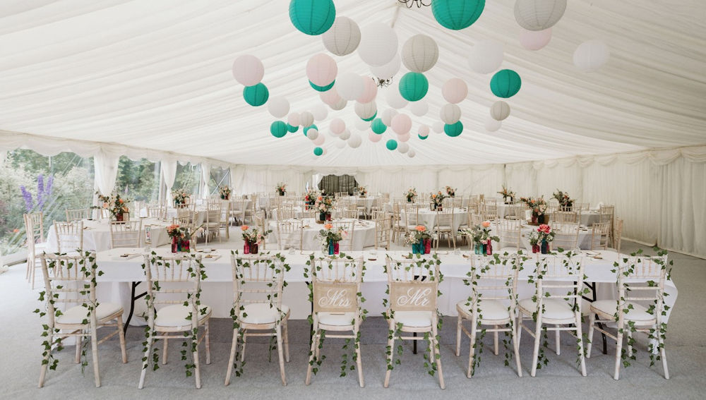 Marquee wedding lanterns