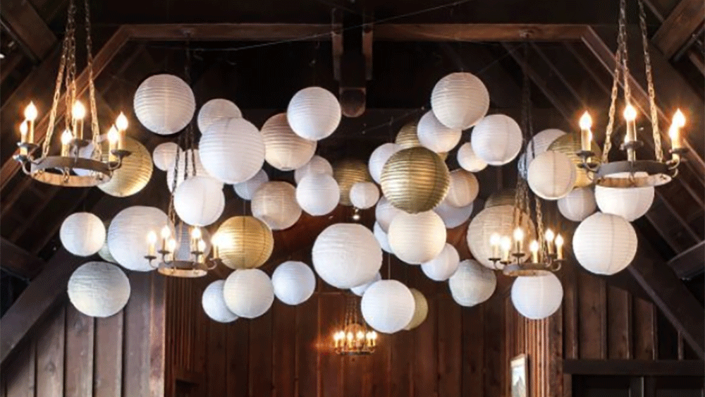 Metallic lanterns - Gold and silver paper lanterns