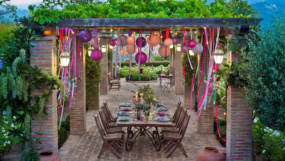 Outdoor Coloured Lanterns