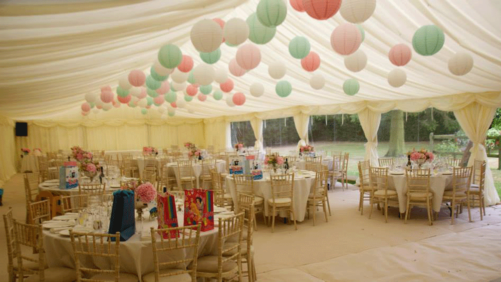 Pastel paper lanterns