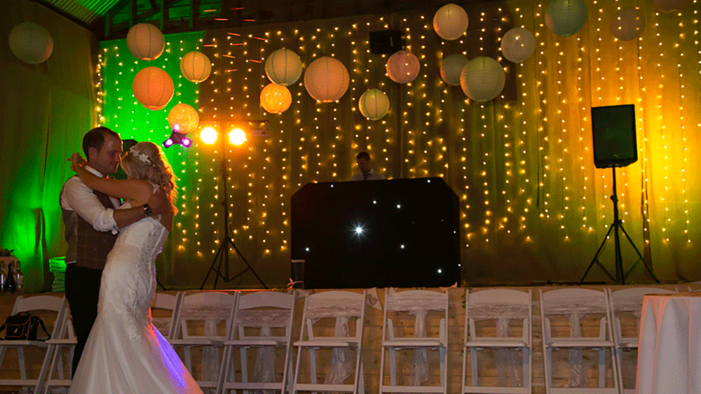 wedding dance floor lanterns